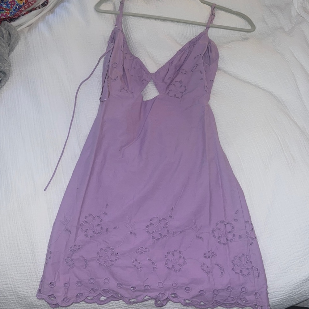 Purple size small open back Zara dress in perfect condition!!